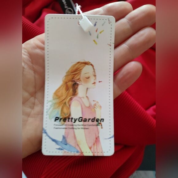 Pretty Garden Red Knit Strapless Tube Sweater Dress XXL - Picture 8 of 9